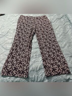 Lands' End Black and White Yoga Pants